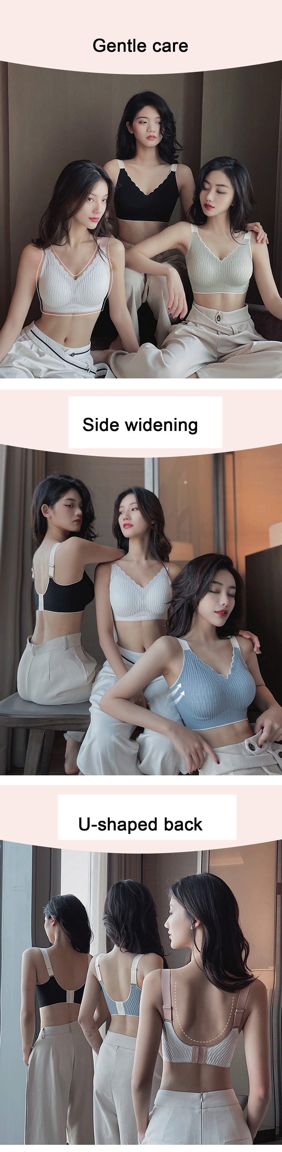 FallSweet Plus Size Bra Active Bras for Women Comfort Seamless Bralette Push Up Sport Brassiere Sexy Intimate Lingerie.