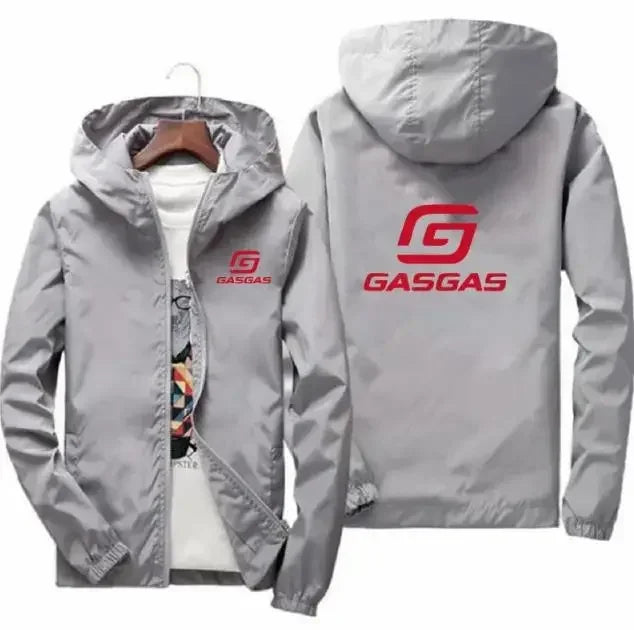 Motorcycles GasGas Spring and autumn men's hooded coat jacket casual atmosphere thin men's coat street clothing jacket fishing.