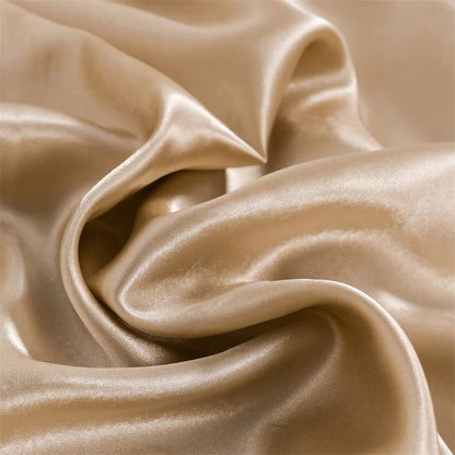 Satin Bed Sheets, Queen Size Sheets Set, 4 Pcs Silky Bedding Set   1 Deep Pocket Fitted Sheet + 1 Flat Sheet + 2 Pillowcases.