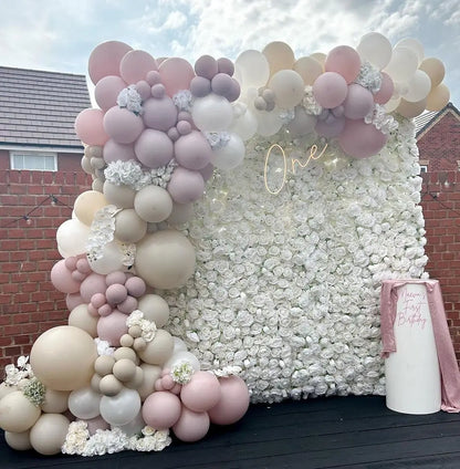 1Set Boho Dusty Pink Ballon Bogen Girlande Kit Neutral Rosa Weiß Sand Elfenbein Ballons für Mädchen Baby Dusche Geburtstag Hochzeit Deco.