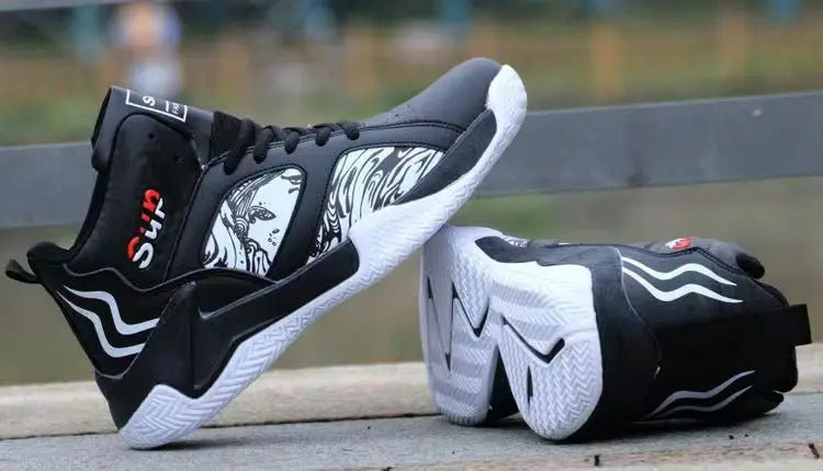 New Anti-Slip Men's Sneaker High Top Men's Basketball Shoes Luxury Comfortable Running Shoes Fashionable Versatile Casual Shoes.