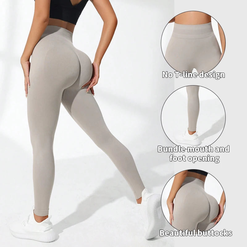 Women's High Waist Yoga Leggings Seamless High Stretchy Butt Lifting Breathable Sports Pants for Women Gym Leggings.