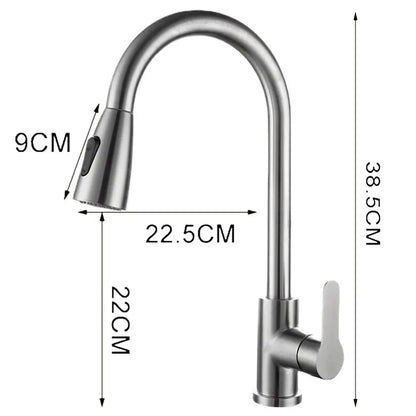 2025New Modern Stainless Steel 360° Rotating Telescopic Faucet Stainles Steel Is More Durable Kitchen Sink Bathroom Basin Faucet