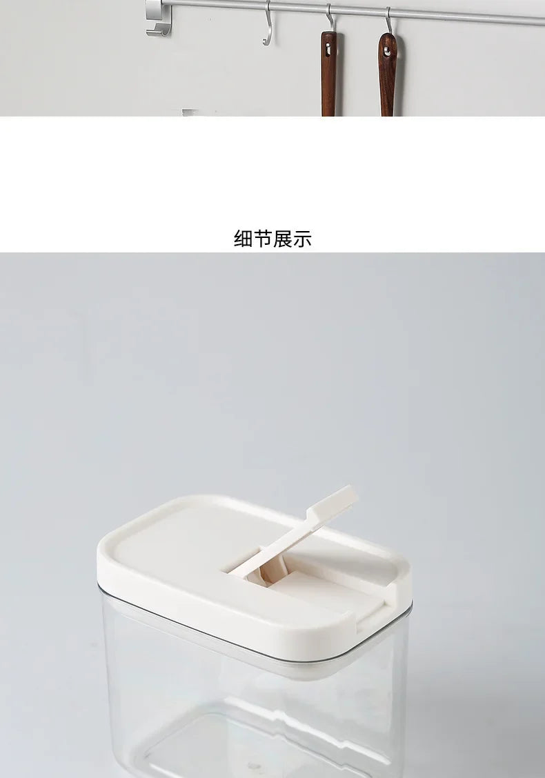 Clear Food Grade Plastic Storage Jar Airtight Seal for Kitchen Snacks Cereals Beans Kitchen Storage Organizer Kitchen Storage.