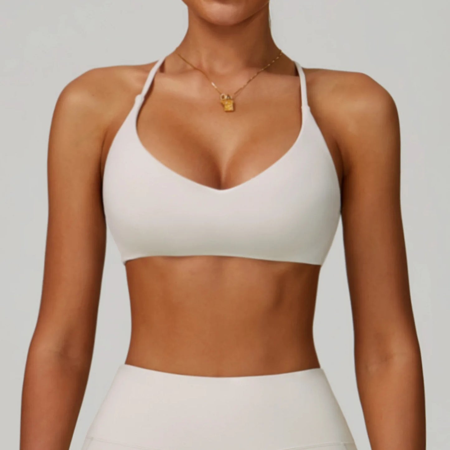 Cross Shoulder Straps Sports Bra Anti-Sweat Fitness Top Women Yoga Bra Shockproof Crop Top Push Up Sport Bra Gym Bra Workout Top