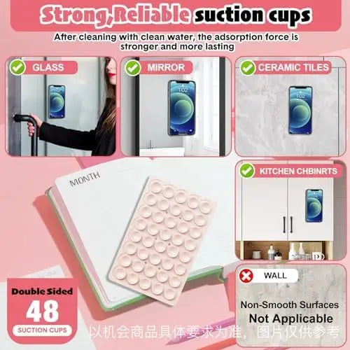 Double Sided Silicone Suction Cup Phone Case Detachable Stand For Hands-Free Selfies And Videos Just Use For Smooth Glass.