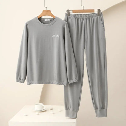 Women's Loungewear Warm Pajamas Autumn Winter New Long Sleeve Trousers House Suit Ladies Pyjamas For Women Nightie.