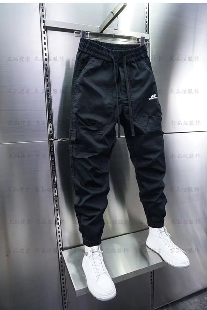 Multi-Pocket Cargo Hosen Einfarbig Casual Harem Bleistift Hosen Outdoor Jogging Jogginghose Luxus Marke männer Kleidung
