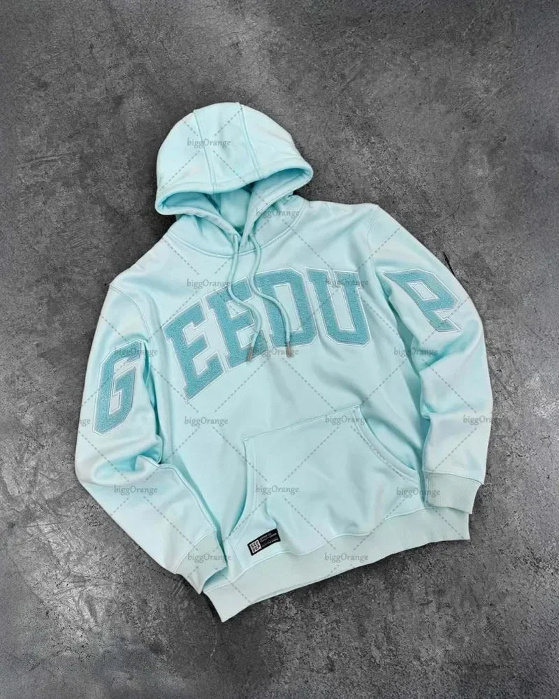 Y2K Women Clothing Fashion Vintage Letter Embroidery Hoodies Harajuku Hip Hop Punk Oversized Hoodies Sweatshirts Casual Jacket