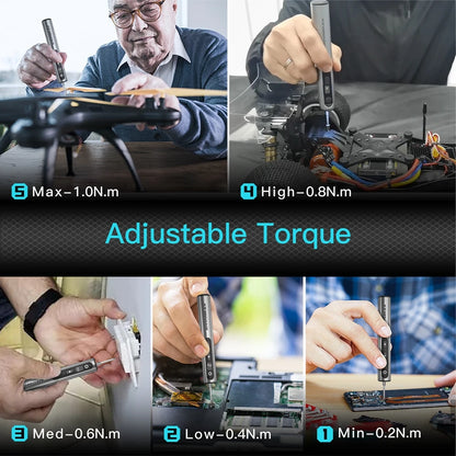 Arrow max m1 elektrische schrauben dreher set präzise magnetische bits 5-gang einstellbares drehmoment wiederauf ladbarer schnur loser schrauben dreher neu