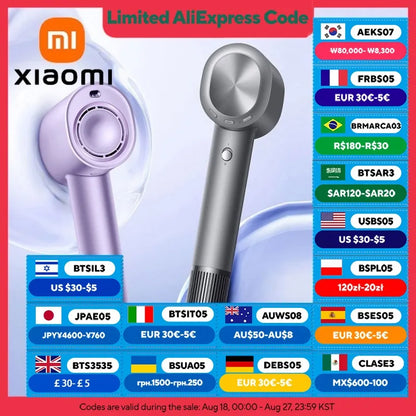 XIAOMI MIJIA High Speed Hair Dryer H701 Water Ion 65m/s Wind Speed 220V Professional Hair Care Quick Drye Negative lon HairDryer.