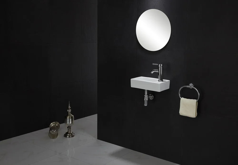 Wandbehang Waschbecken Balkon Ultra schmale Badezimmer Waschbecken Keramik Plattform Waschbecken Home Schlafzimmer Wandwaschbecken Mini