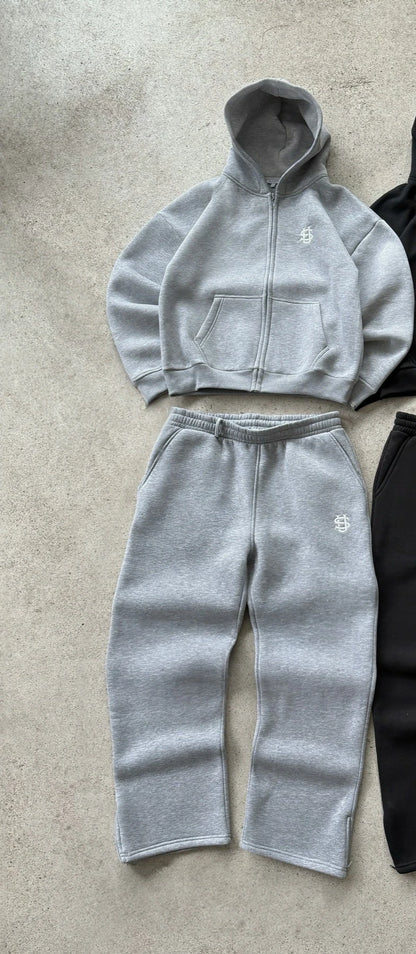 Streetwear Joggers Tracksuit Men Women Y2K Harajuku Letter Graphic Embroidery Oversized Zipper Sweatshirts Gothic Straight Pants.