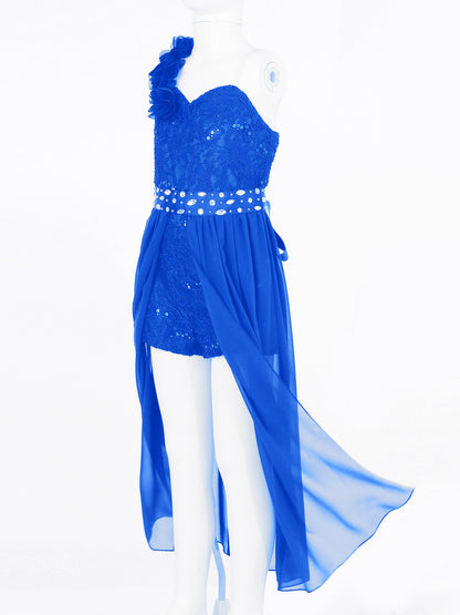 Elegantes Partykleid für Mädchen, Hochzeit, Geburtstag, Abschlussball, Bühne, Festzug, glänzende Pailletten, Perlenapplikation, Spitze, Chiffon, Overall-Kleider