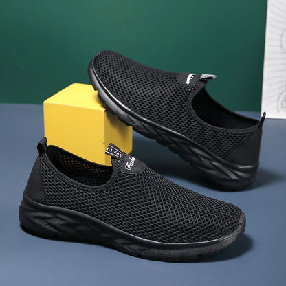 YRZL Sneakers Men Summer Casual Shoes Men Mesh Breathable Outdoor Non Slip Sports Shoes Slip on Loafers for Men Pius Size 39-46.
