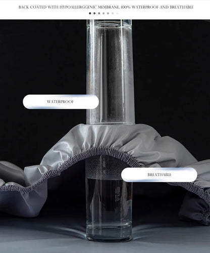 WOSTAR Waterproof mattress protector cover single double bed twin full queen king size elastic fitted sheet style protection pad.