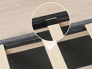 Gästebett 90 x 200 cm mit Ladestation und LED-Beleuchtung, Bettrahmen, einfache Montage zum Schlafen