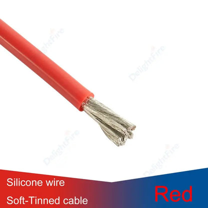Heat Resistant Silicone Cable Solar Panel Electrical Wire Red Black 24 22 20 18 16 14 12 10 8 6 4 awg gauge for Car Auto Battery