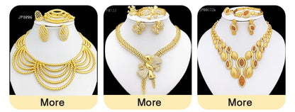 GZJPEI Monaco Chain 18K Gold Plated Cuban Chain Jewelry Set High Quality Necklace Bracelet 2025 New For Bridal Wedding Gift.