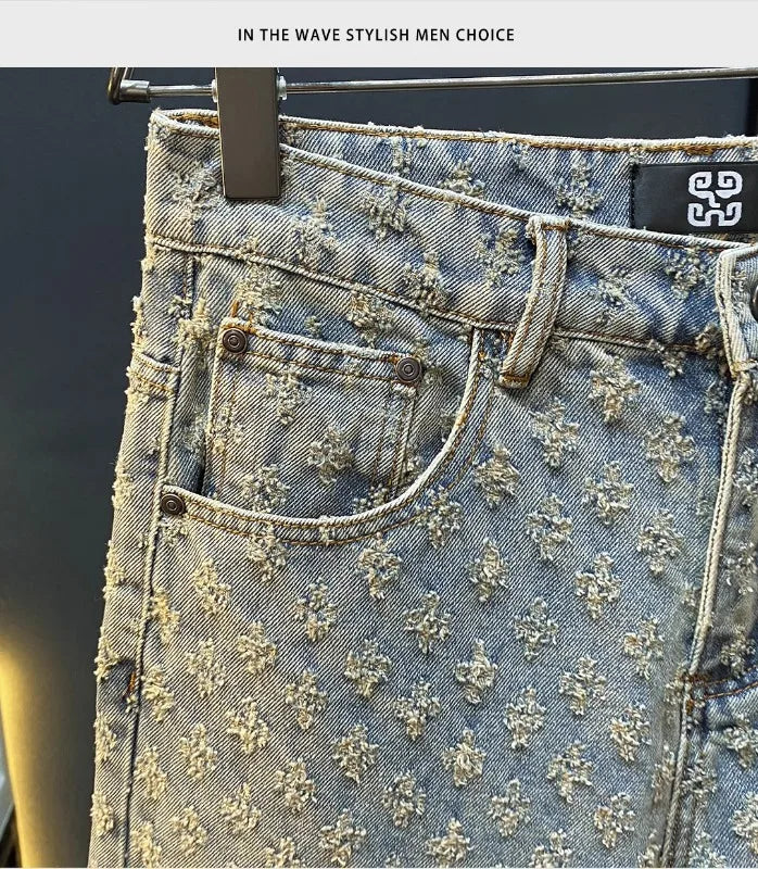 Sommer Schwarz Gewaschene Denim Shorts männer Jeans Shorts Designer High Street Fashion Lose Firt Gerade Bein Männliche Fünfte Hosen.