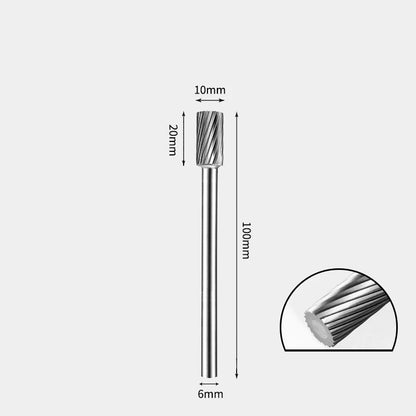 Hartmetallfräser, Wolframstahl-Schleifkopf, zylindrisch 6 mm, AE AX AX Metallfräser