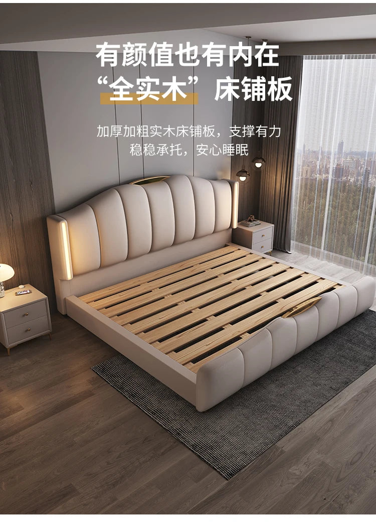 200 x 220 cm Rahmen-Kopfteil, Hochzeitsbett, Hauptschlafzimmer, Kingsize-Doppelbett, 3 Schubladen, Aufbewahrung, luxuriöse Schlafzimmermöbel in voller Größe