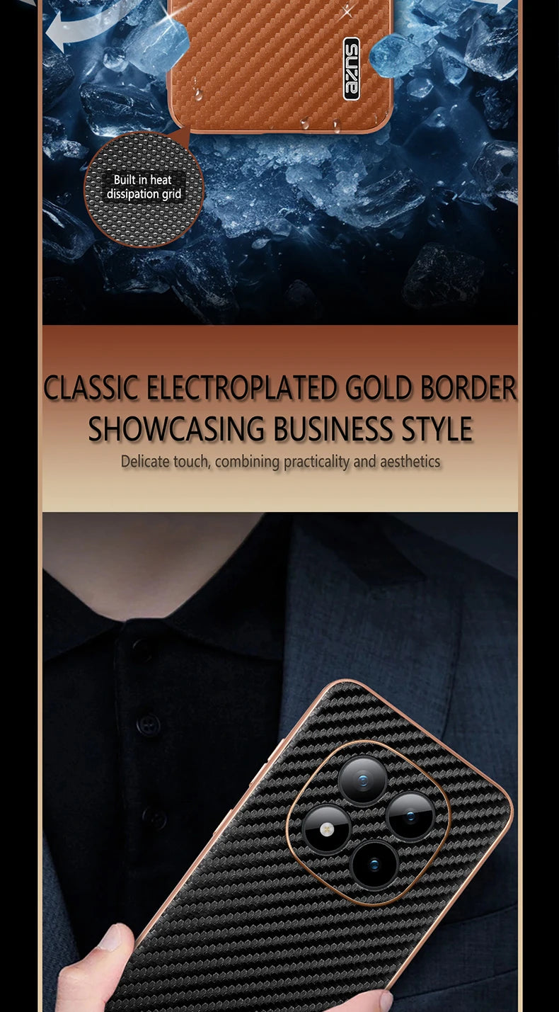 For Xiaomi Redmi Note 15 pro plus Carbon Fiber Phone Case -New Hot Series Mi Note 13/14 pro Plus/15 pro Poco X7/X6/M6 pro Case5G.