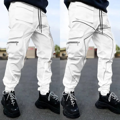 Men's Reflective Cargo Pants 2025 New Hip Hop Casual Joggers Trousers Multi-Pocket Men Sweatpants Streetwear Sports Pant M-3XL.