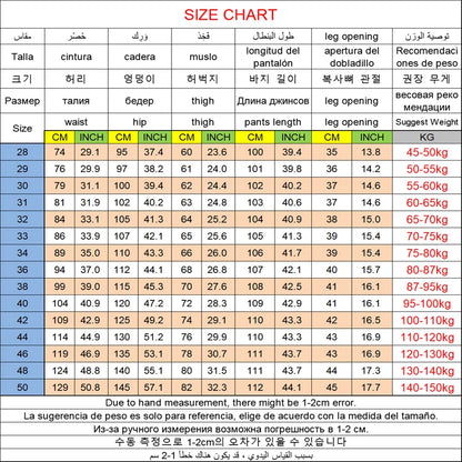 Herren-Jeanshose, große Größe 50, hochelastischer Denim-Stoff, große Hose für 45–150 kg, Jeans, Hombre, weites Bein, Pantalon Homme