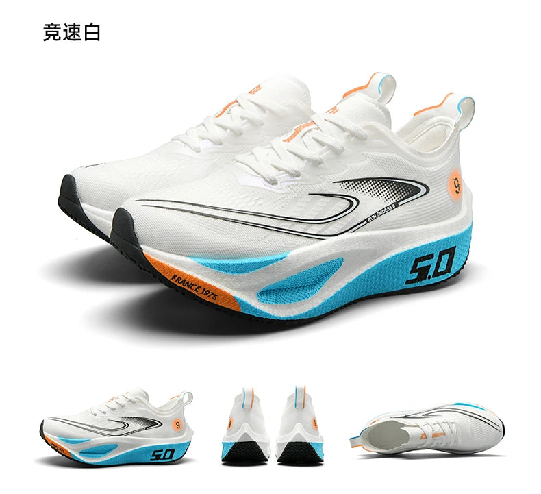 Men's Sports Shoes Cushioning Non-Slip Flat Wear Resistant Sneakers Mesh Breathable Platform Soft Running Shoes for Man