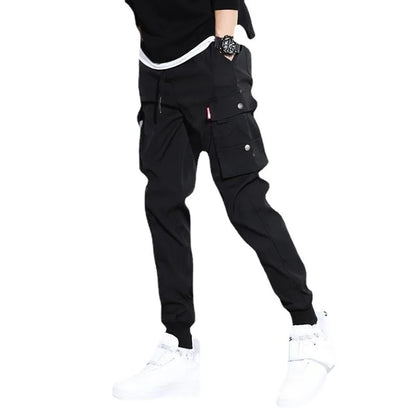 2025  New Trendy Solid Color Pants, Multi Flap Pocket Men's Cargo Pants, Loose Casual Outdoor Pants, Men's Work Pants oversized.