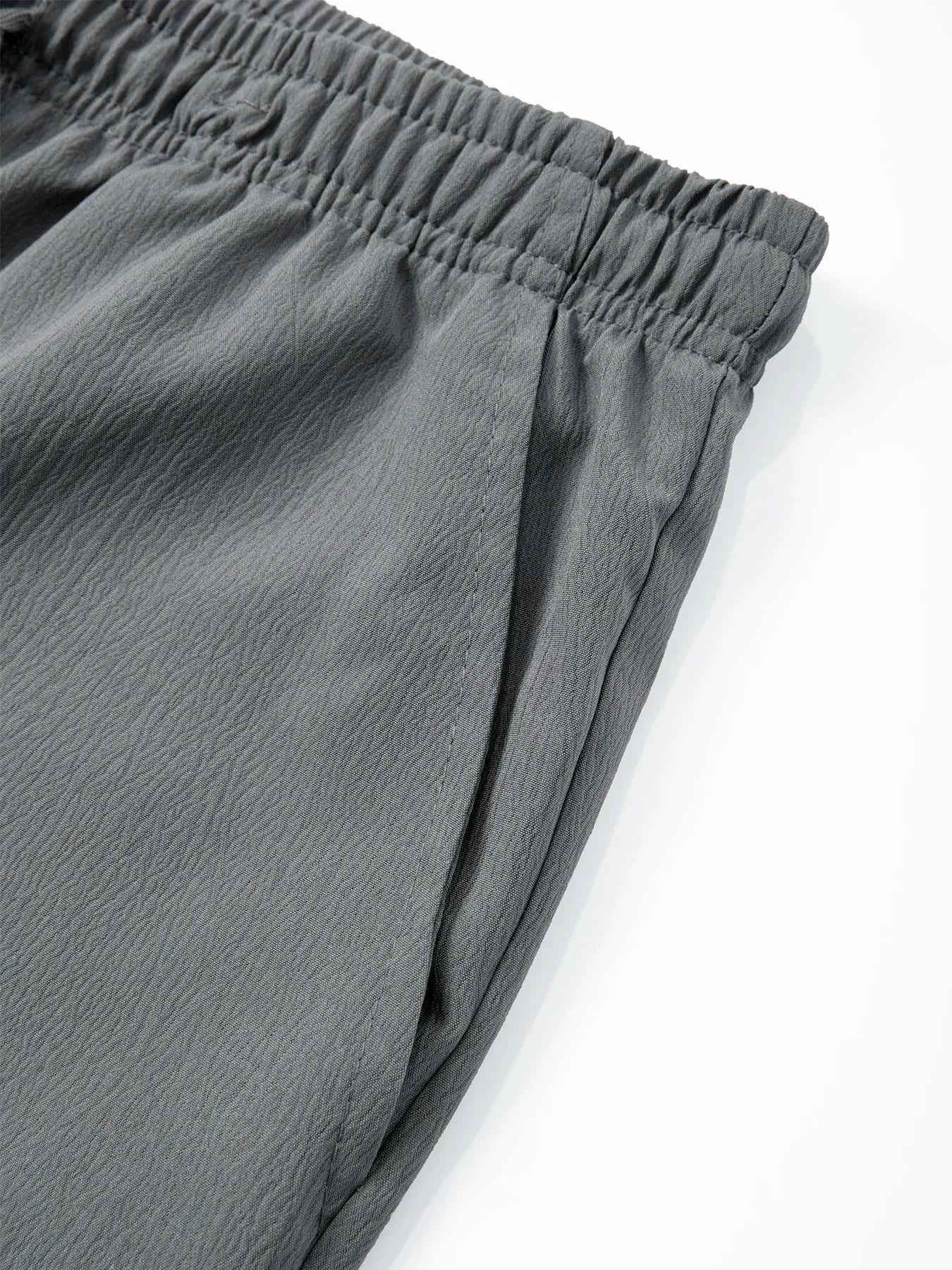 Summer Men's Straight Trousers Casual Solid Color Breathable Drawstring Long Pants Sweatpants Streetwear Men Baggy Pants.