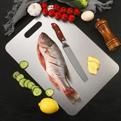 316 Stainless Steel Panel and Chopping Board Kitchen Household Thickened Double Sided Cutting Board Block Kneading Dough Board.