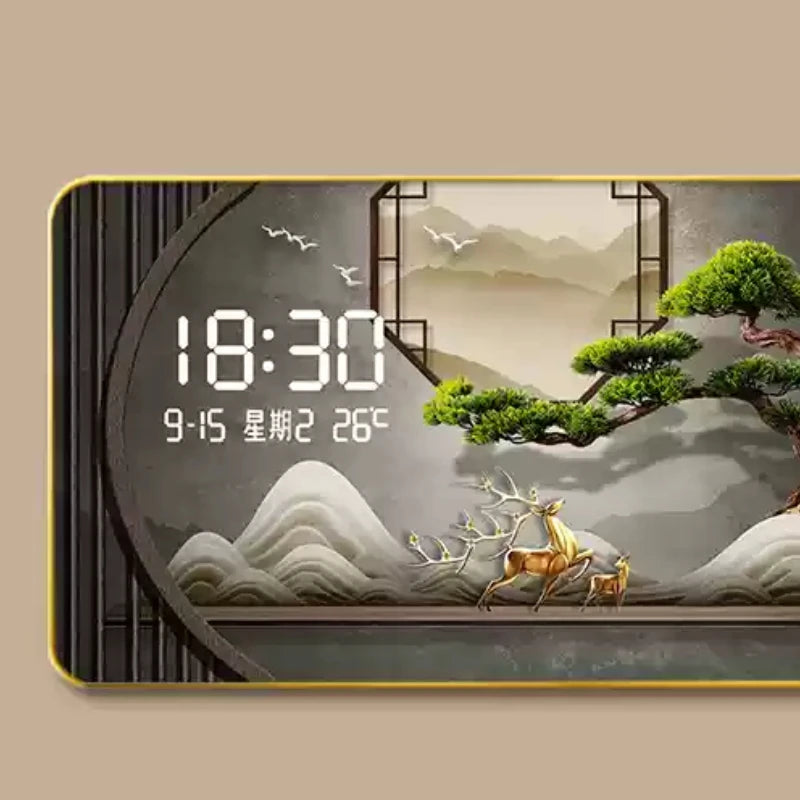 Temperatur Wohnzimmer Wanduhr Büro Horizontal Moderne Digitale Wanduhr Küche Design Horloge Murale Hause Dekoration