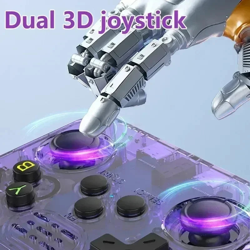 R36S Retro Handheld Video Game Console Linux System 3.5-inch IPS Screen Portable Handheld Video Player 64GB 15000 Games.