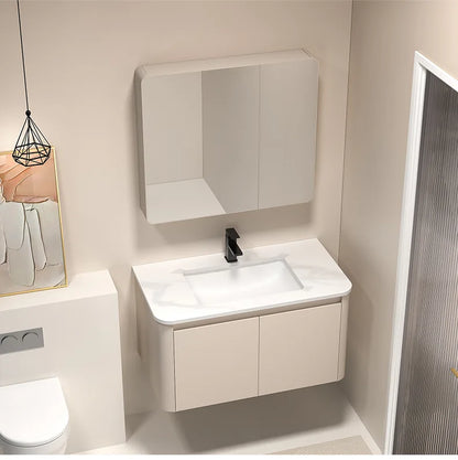 Moderner intelligenter Badezimmerschrank, Wabenstruktur, Aluminium, WC, Waschbecken, Schrank, Kombination, integriertes Keramikwaschbecken, Waschtisch