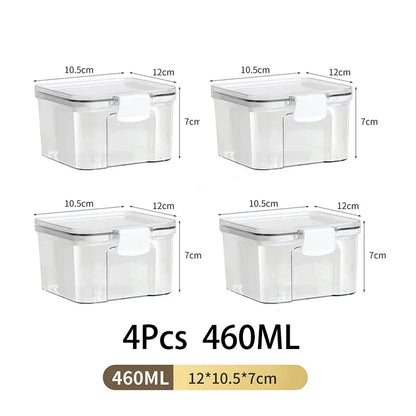 2/4Pcs Sealed Jars Set Grain Coffee Beans Sealed Container Plastic Kitchen Fresh-keeping Box Moisture-proof Storage Boxes Set