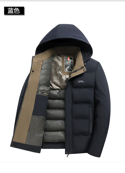 Top Grade Winter New Brand Hooded Casual Fashion Windbreaker Quilted Parka Jacket Puffer Bubble Coats Outwear Men Clothes.