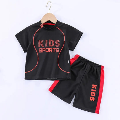 Children Clothing Set Kids Short Sleeved Summer Outfit Quick Drying Football Set Boy Girl Sport Wear Soft Breathable 1-12 Years.