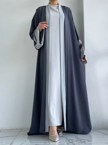 Eid Muslimisches Kleid und Abayas für Frauen, 2-teiliges Set, Musulman Ensembles Marokko, Ramadan-Kaftan, Abaya, Kaftan, Dubai, arabische lange Robe 2024.