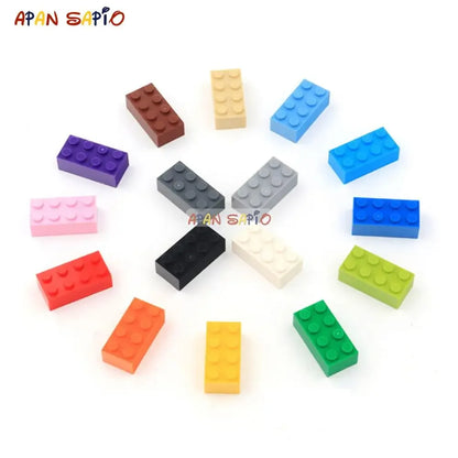 300pcs 2x4 Dot DIY Building Blocks Thick Figures Bricks Educational Creative Size Compatible With 3001 Plastic Toys for Children.