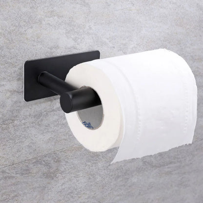 Papierhalter aus Edelstahl, weiß, selbstklebend, Wandhalterung, Ständer, Küche, Badezimmer, Toilettenpapier, Handtuch, Seidenrollenregal, gebürstetes Gold