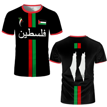 2025 New Palestine Football T-shirts Summer  Men's And Women Palestinian Jersey Gaza Kid's Tees Gifts Wholesale Unisex T Shirt.
