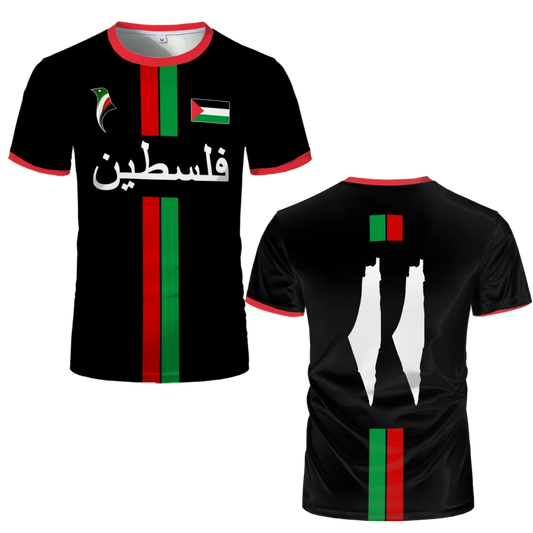 2025 New Palestine Football T-shirts Summer  Men's And Women Palestinian Jersey Gaza Kid's Tees Gifts Wholesale Unisex T Shirt.