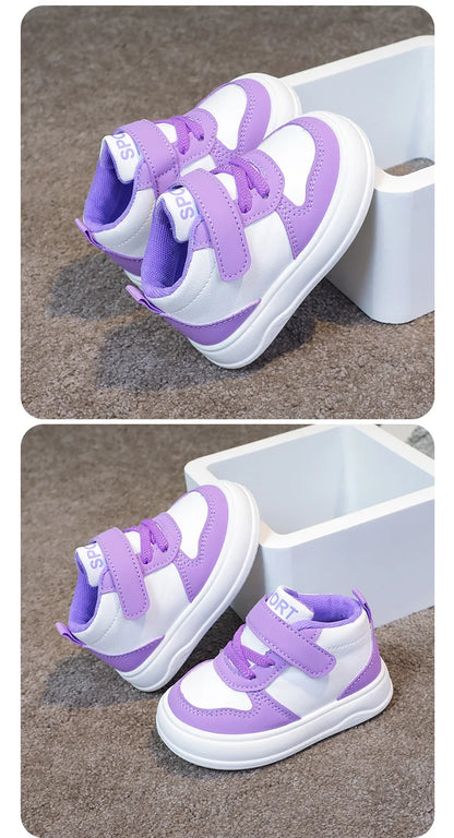 Fashion Kids Sneakers Spring Autumn High Top Breathable Casual Shoes Girls Non-slip Board Shoes Boys Outdoors Basketball Shoes