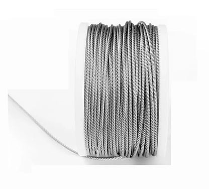 Diameter 0.8mm-8mm Length 2-100m Clothesline,PVC Transparent Plastic Coated No Burr 304 Stainless Steel Wire Rope Cable.