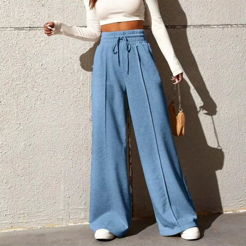 Sporthose für Damen im Herbst 2025, neue locker sitzende Hygienehose mit geradem Schlauch, Hose mit weitem Bein, Freizeithose für den Outdoor-Tanz