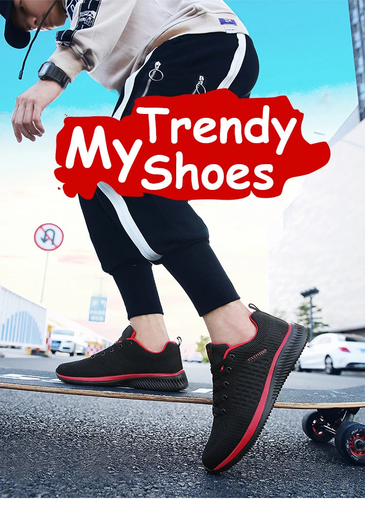 Men Running Shoes Breathable Light Comfortable Men's Casual Shoes Tenis Outdoor Slip On Walking Sneakers.