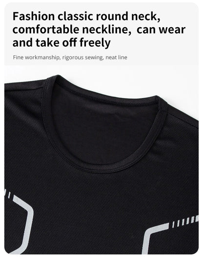 2/4/6 Pcs Plus Size Men's Quick-drying Short-sleeved Shorts Suit Men's Leisure Sports Running Fitness T-shirt Joker Shorts Teen.