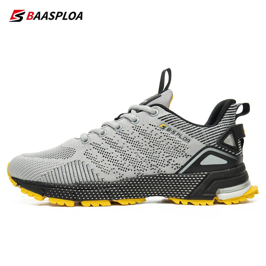 Baasploa Men Running Shoes Lightweight Sport Shoes for Men Mesh Breathable Casual Sneakers Non-Slip Outdoor New Arrival.